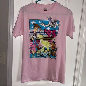 Disney / Pixar's Toy Story ‘95 Retro Women’s Sz S Pink with Colorful Graphic Tee